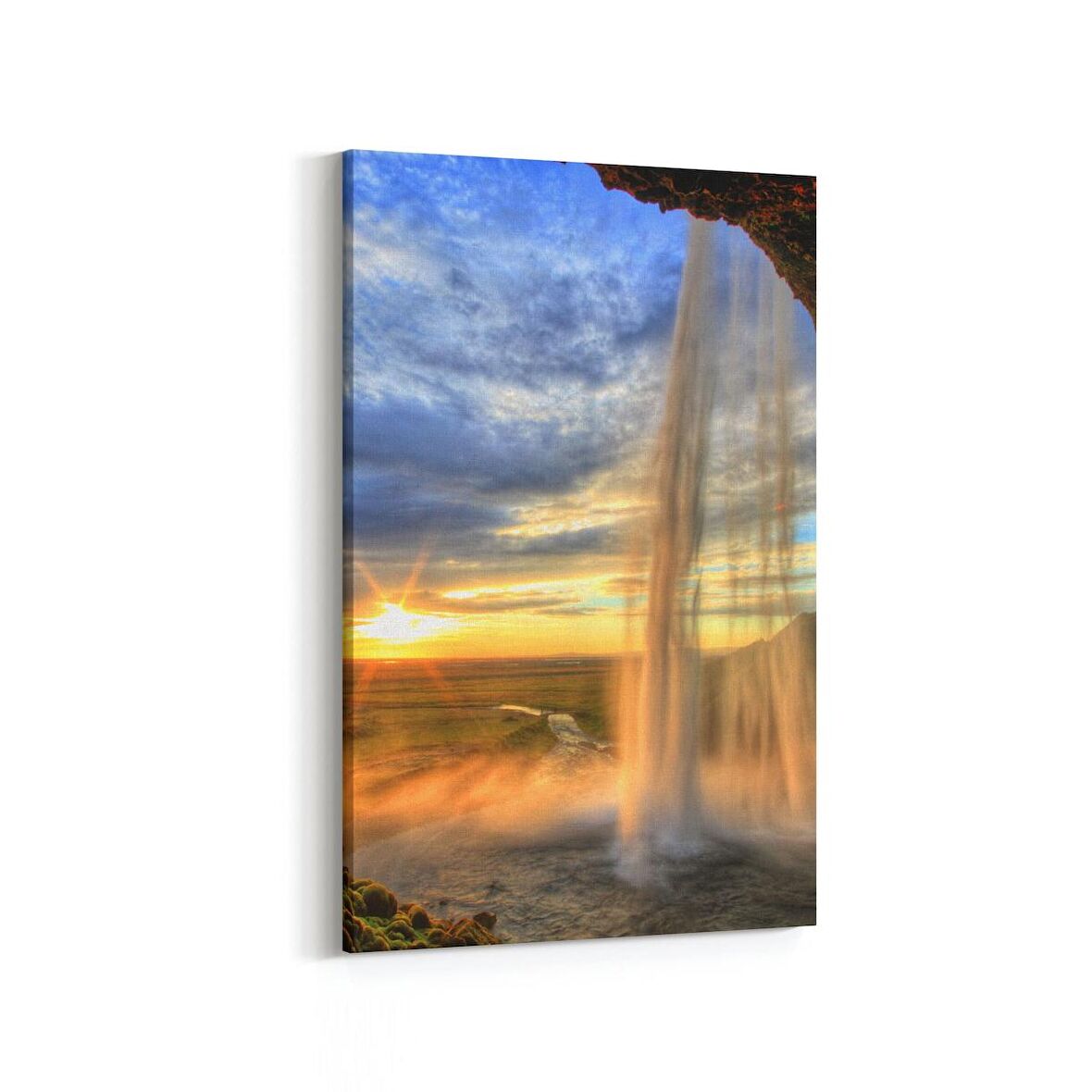 Olla 15986D Günbatımı Görseli Dikey Kanvas Tablo (Ölçü: 60X90)