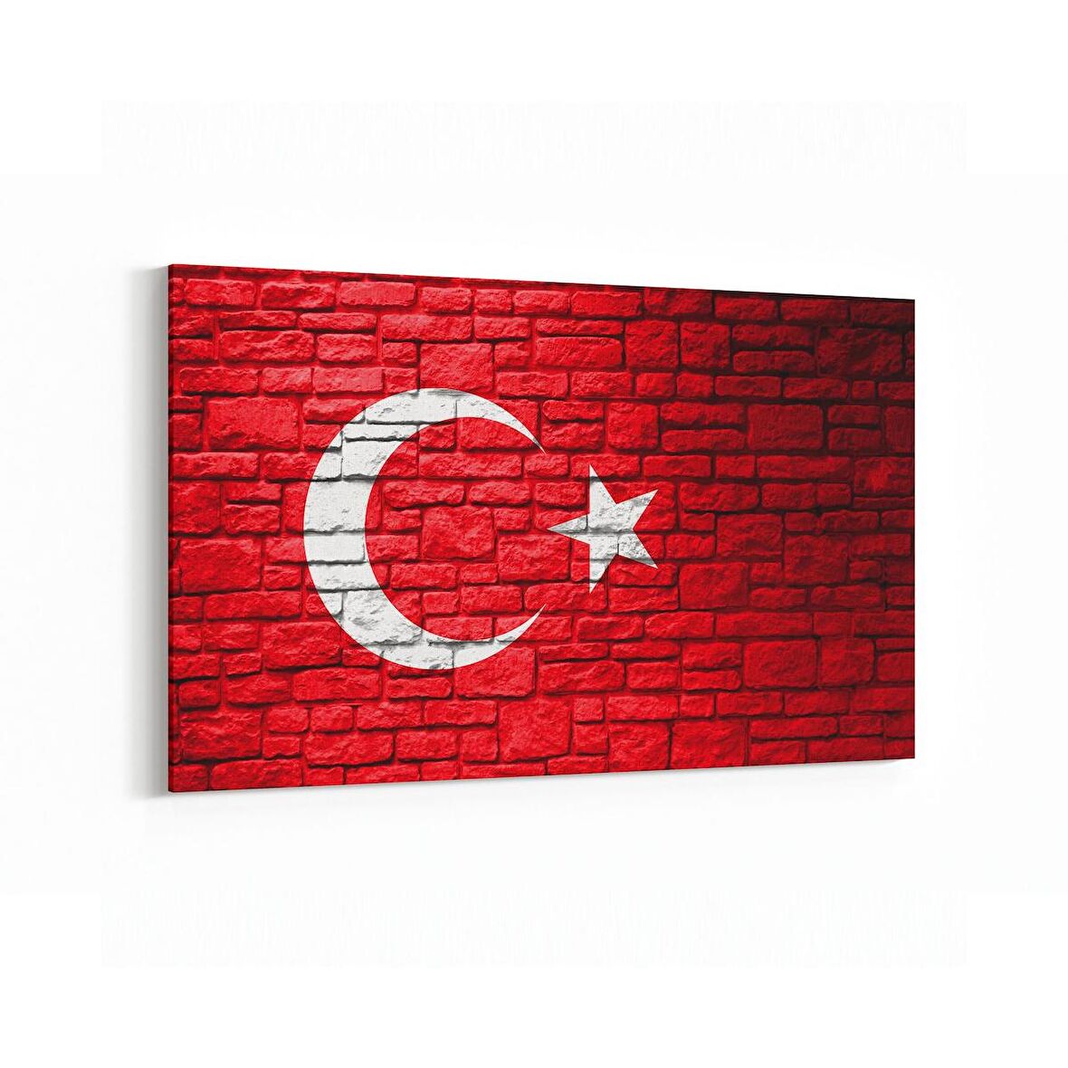 Olla 17578Y Türk Bayrağı Görseli Yatay Kanvas Tablo (Ölçü: 70X50)