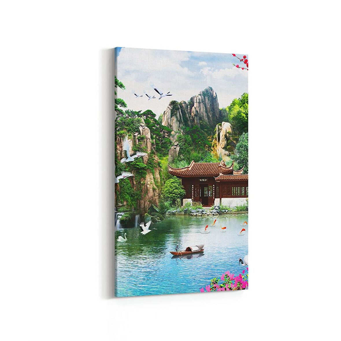 Olla 13576DD Doğa / Manzara Görseli Dikey Dar Kanvas Tablo (Ölçü: 40X80)