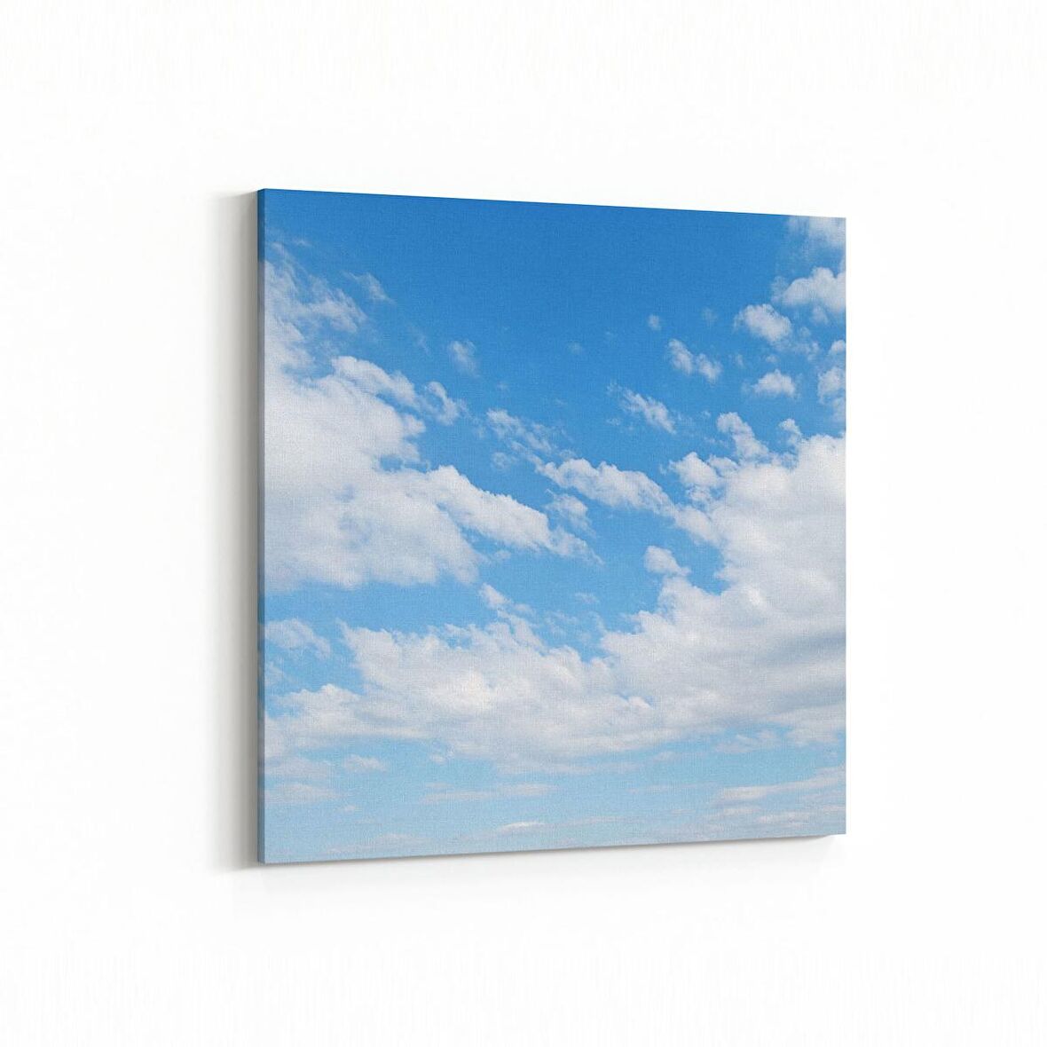 Olla 15413K Gökyüzü Bulut Görseli  Kare Kanvas Tablo (Ölçü: 25X25)