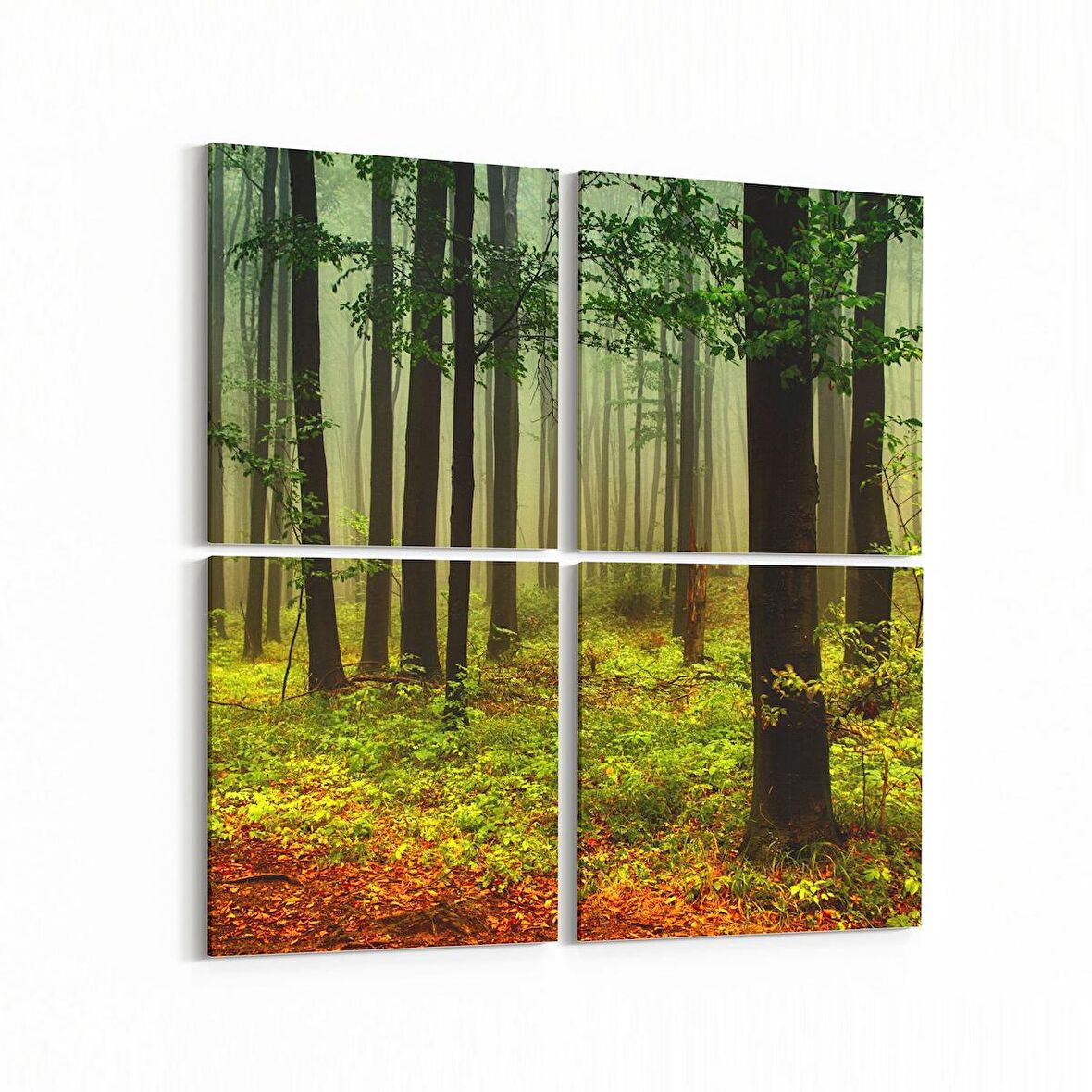 Olla 13271K4 Doğa / Manzara Görseli Kare 4'lü Kanvas Tablo (Ölçü: 65X65)