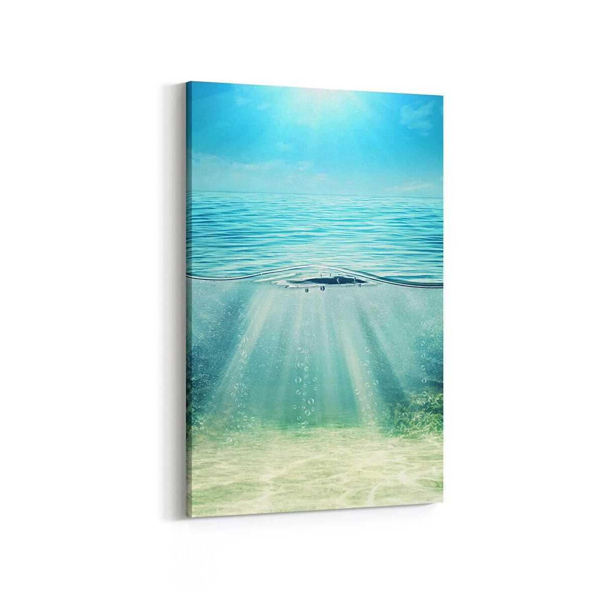 Olla 12938D Deniz / Okyanus Görseli Dikey Kanvas Tablo (Ölçü: 100X150)