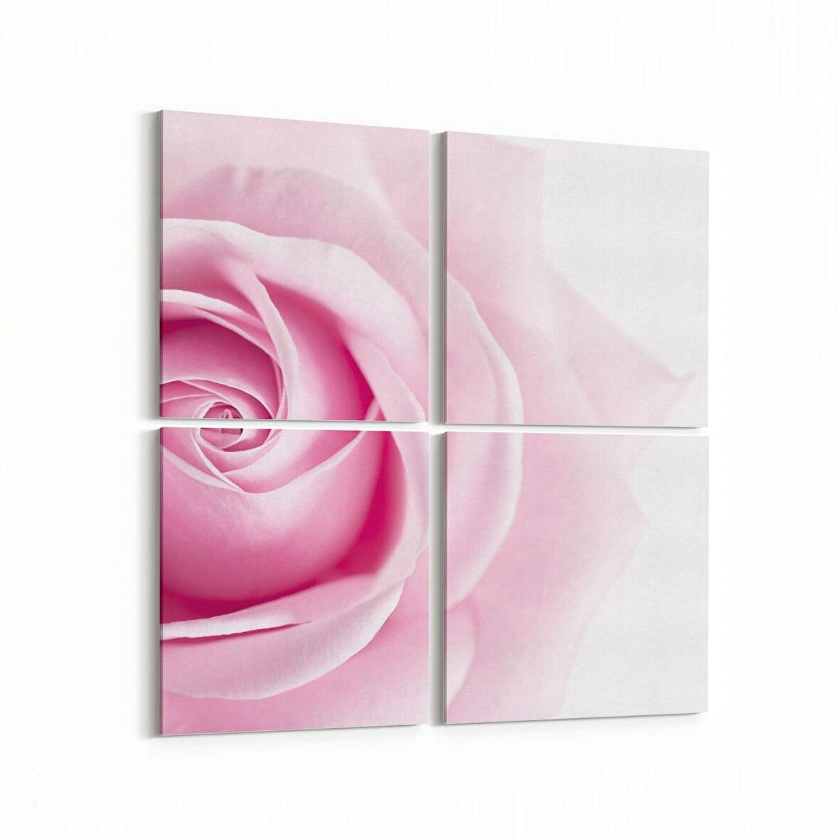 Olla 11572K4 Çiçek Görseli Kare 4'lü Kanvas Tablo (Ölçü: 105X105)