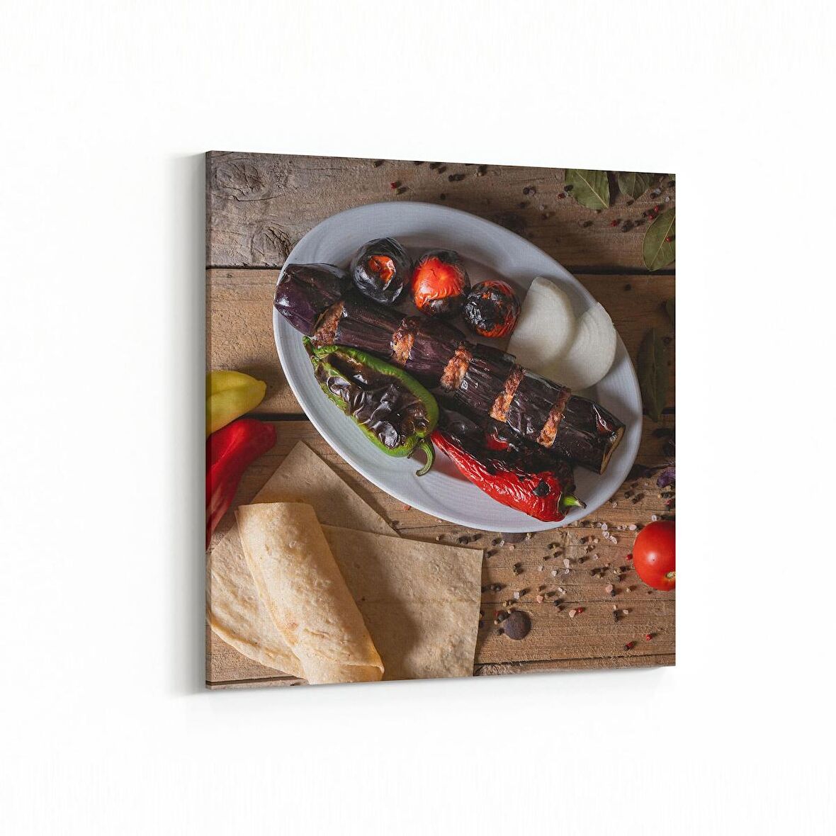 Olla 15097K Gıda Görseli Kare Kanvas Tablo (Ölçü: 30X30)