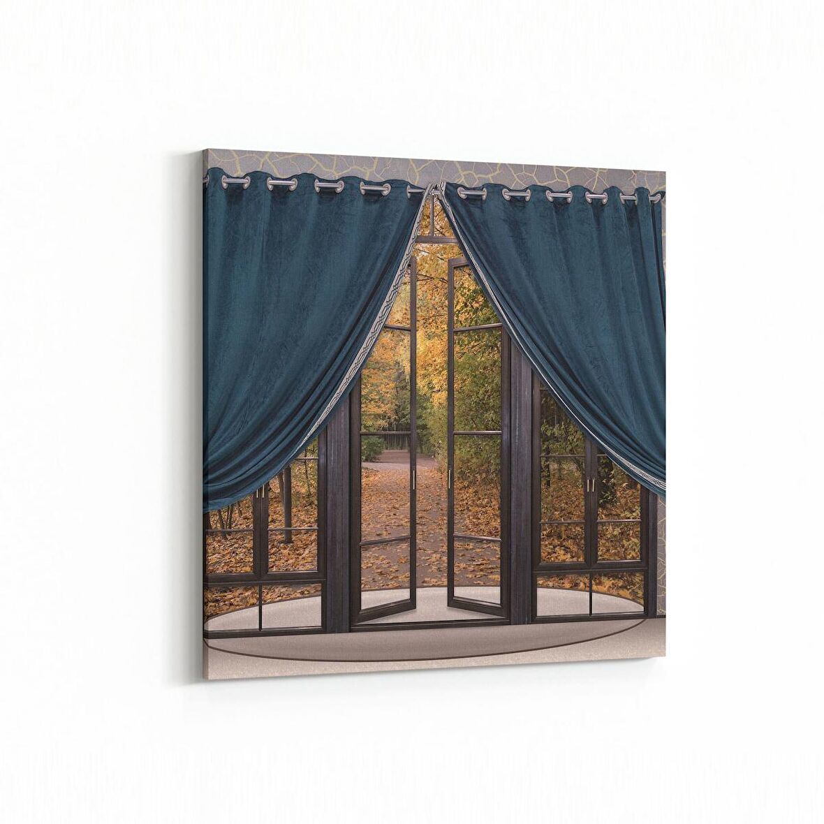 Olla 18019K Yapı Görseli Kare Kanvas Tablo (Ölçü: 60X60)