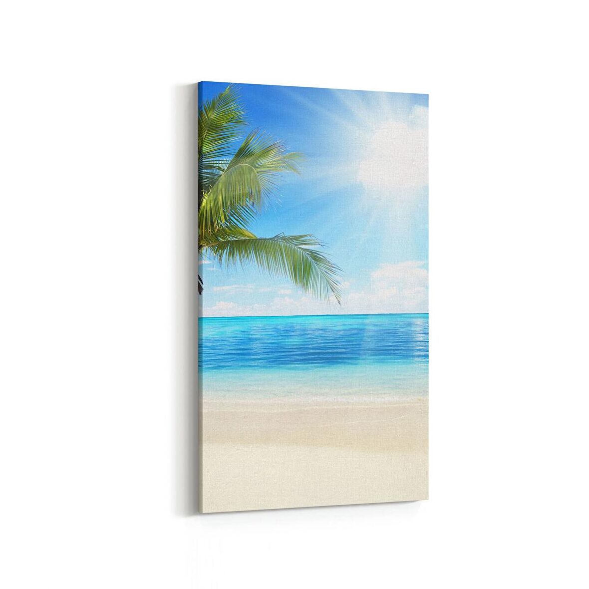 Olla 16518DD Kumsal / Sahil Görseli Dikey Dar Kanvas Tablo (Ölçü: 30X60)