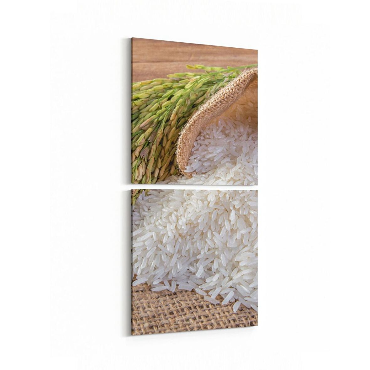 Olla 15278K2D Gıda Görseli 2'li Dikey Kanvas Tablo (Ölçü: 30X65)