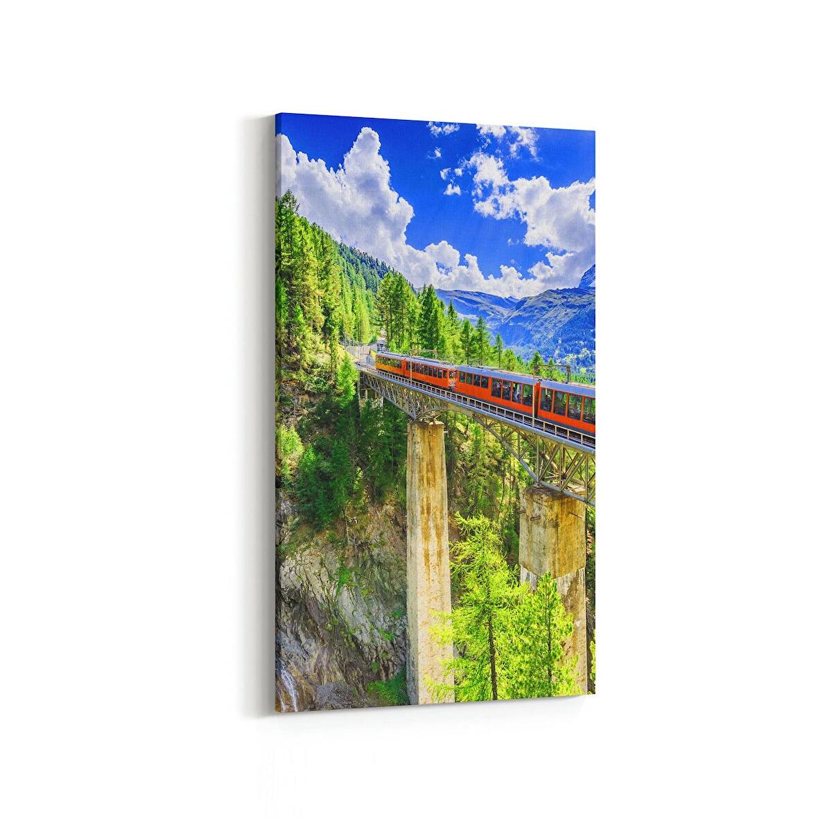 Olla 14437DD Doğa / Manzara Görseli Dikey Dar Kanvas Tablo (Ölçü: 30X60)