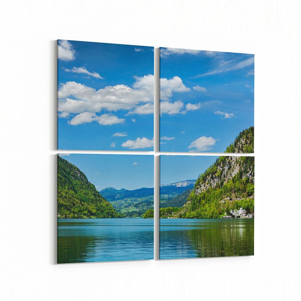 Olla 13683K4 Doğa / Manzara Görseli Kare 4'lü Kanvas Tablo (Ölçü: 125X125)