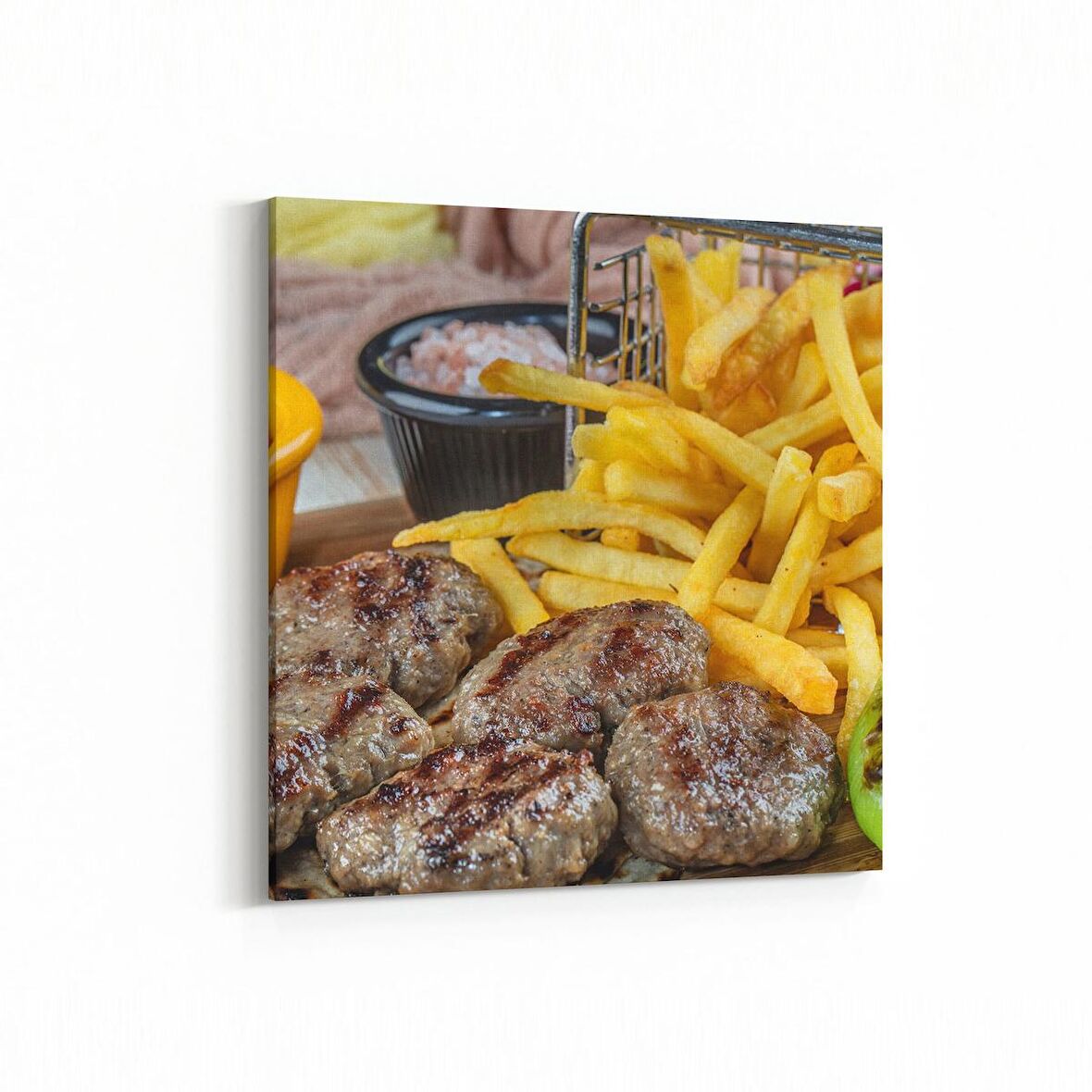 Olla 15049K Gıda Görseli Kare Kanvas Tablo (Ölçü: 25X25)