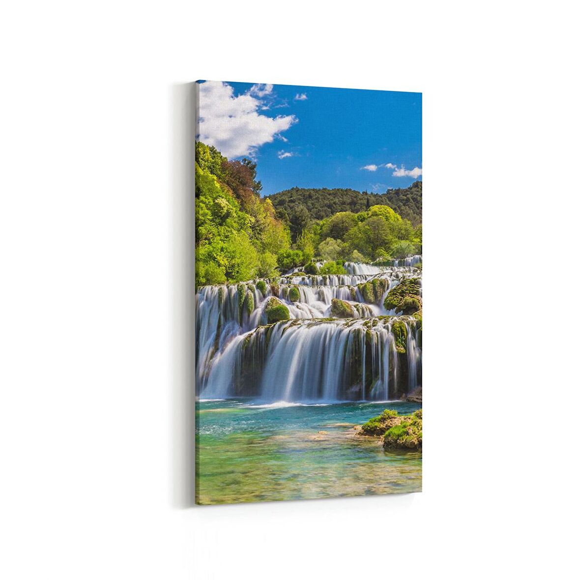 Olla 13993DD Doğa / Manzara Görseli Dikey Dar Kanvas Tablo (Ölçü: 60X120)