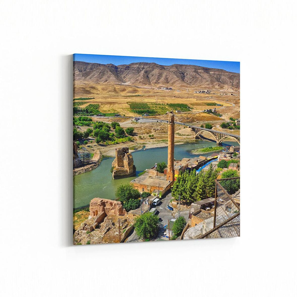 Olla 17893K Yapı Görseli Kare Kanvas Tablo (Ölçü: 25X25)