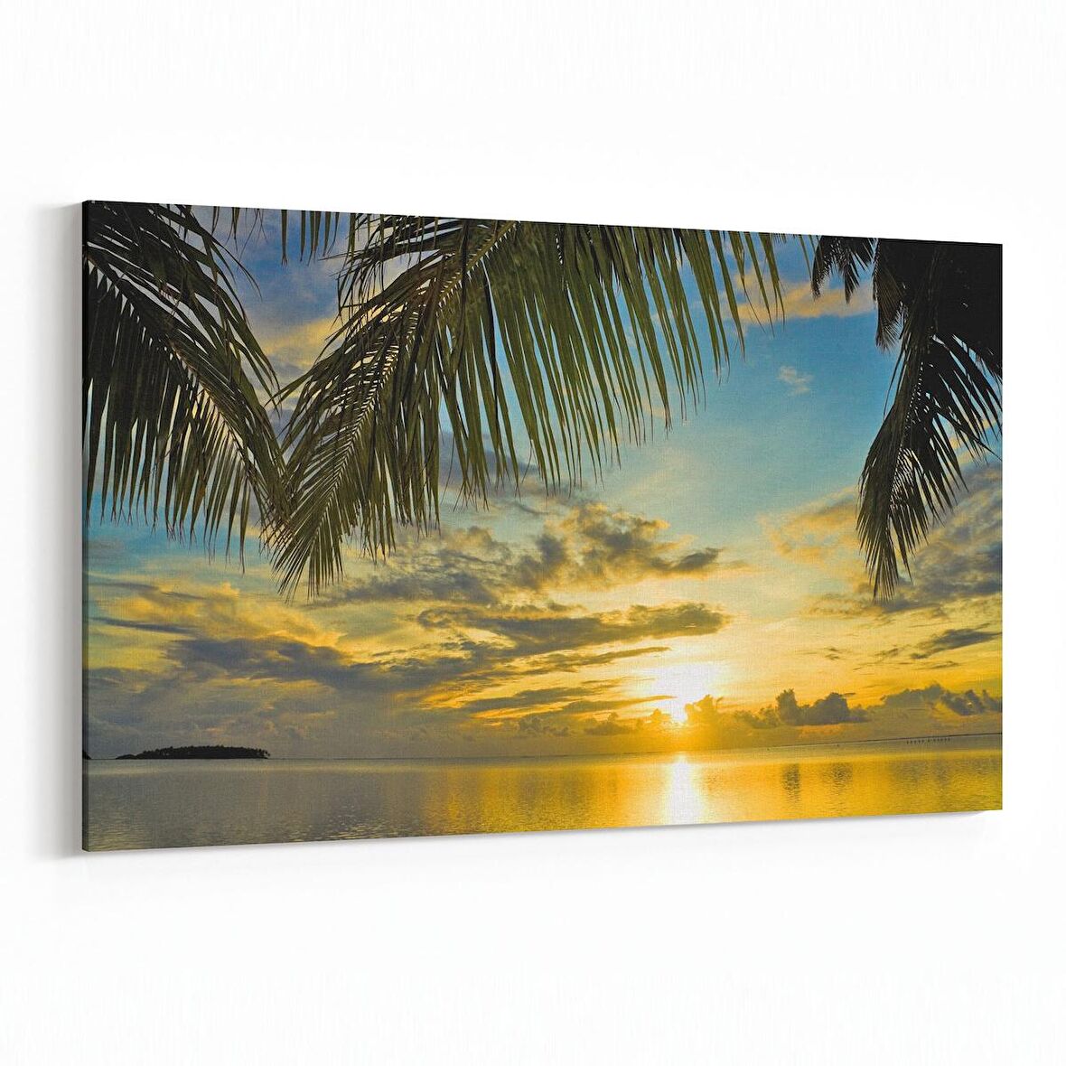 Olla 16074Y Günbatımı Görseli Yatay Kanvas Tablo (Ölçü: 120X80)