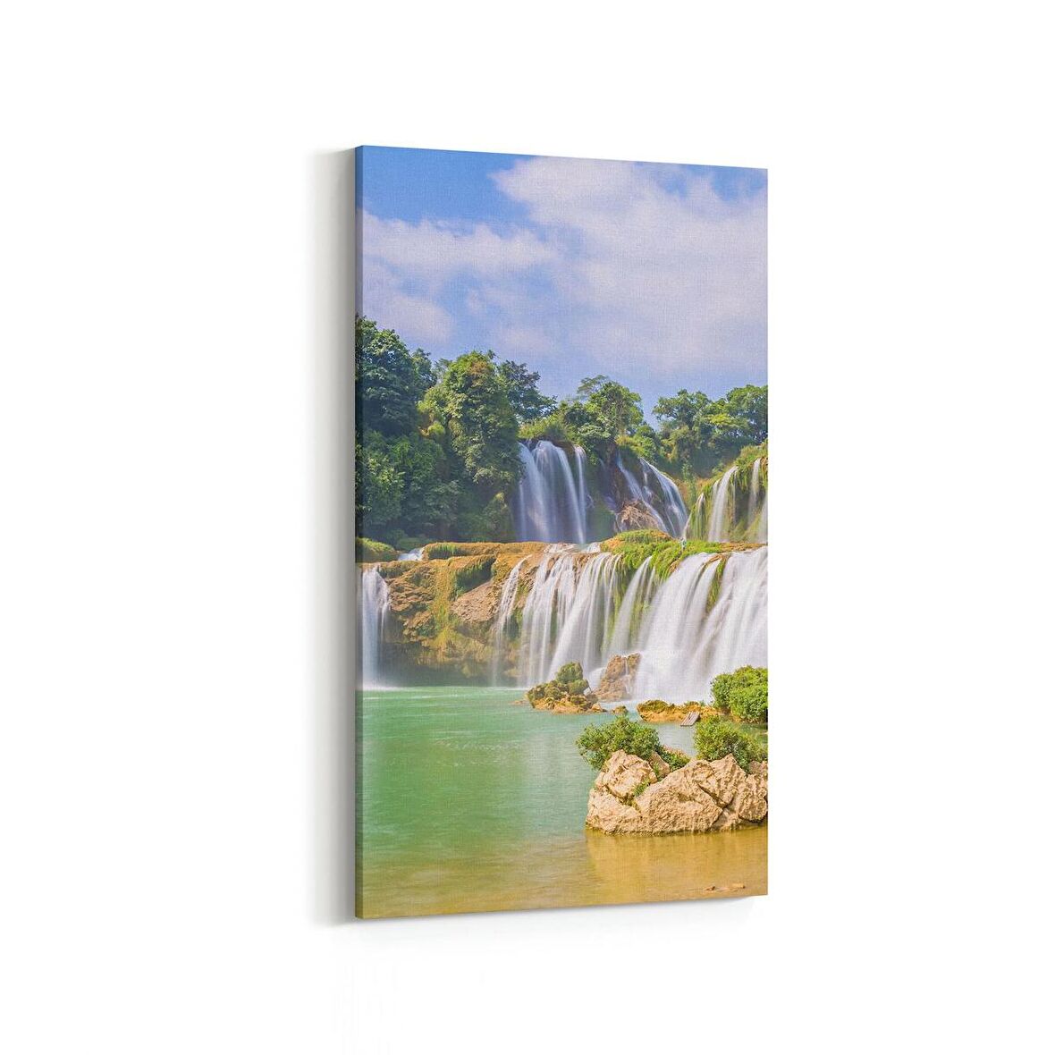 Olla 14266DD Doğa / Manzara Görseli Dikey Dar Kanvas Tablo (Ölçü: 40X80)