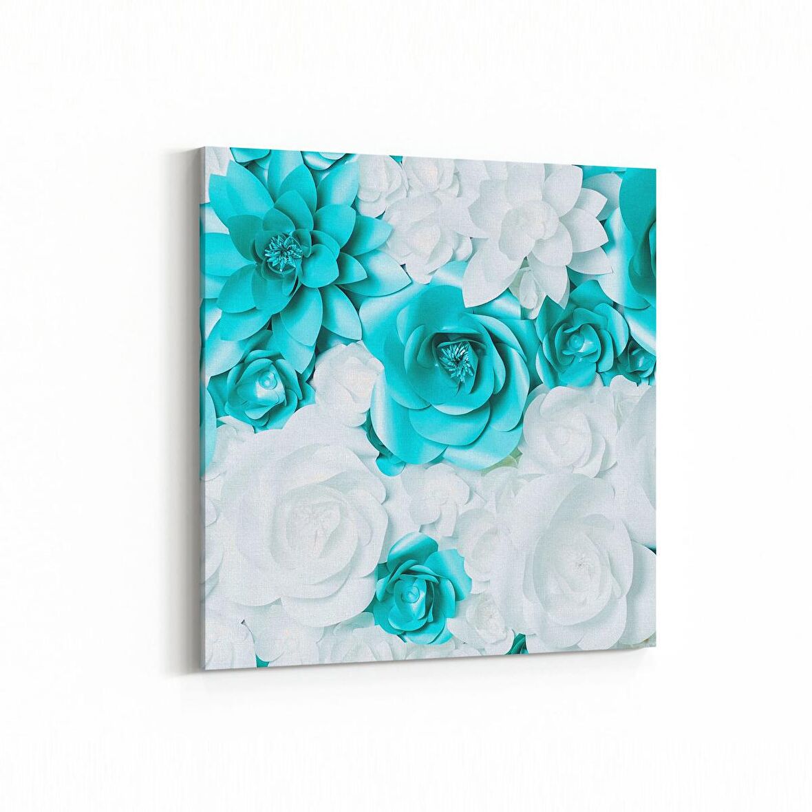 Olla 11585K Çiçek Görseli Kare Kanvas Tablo (Ölçü: 30X30)