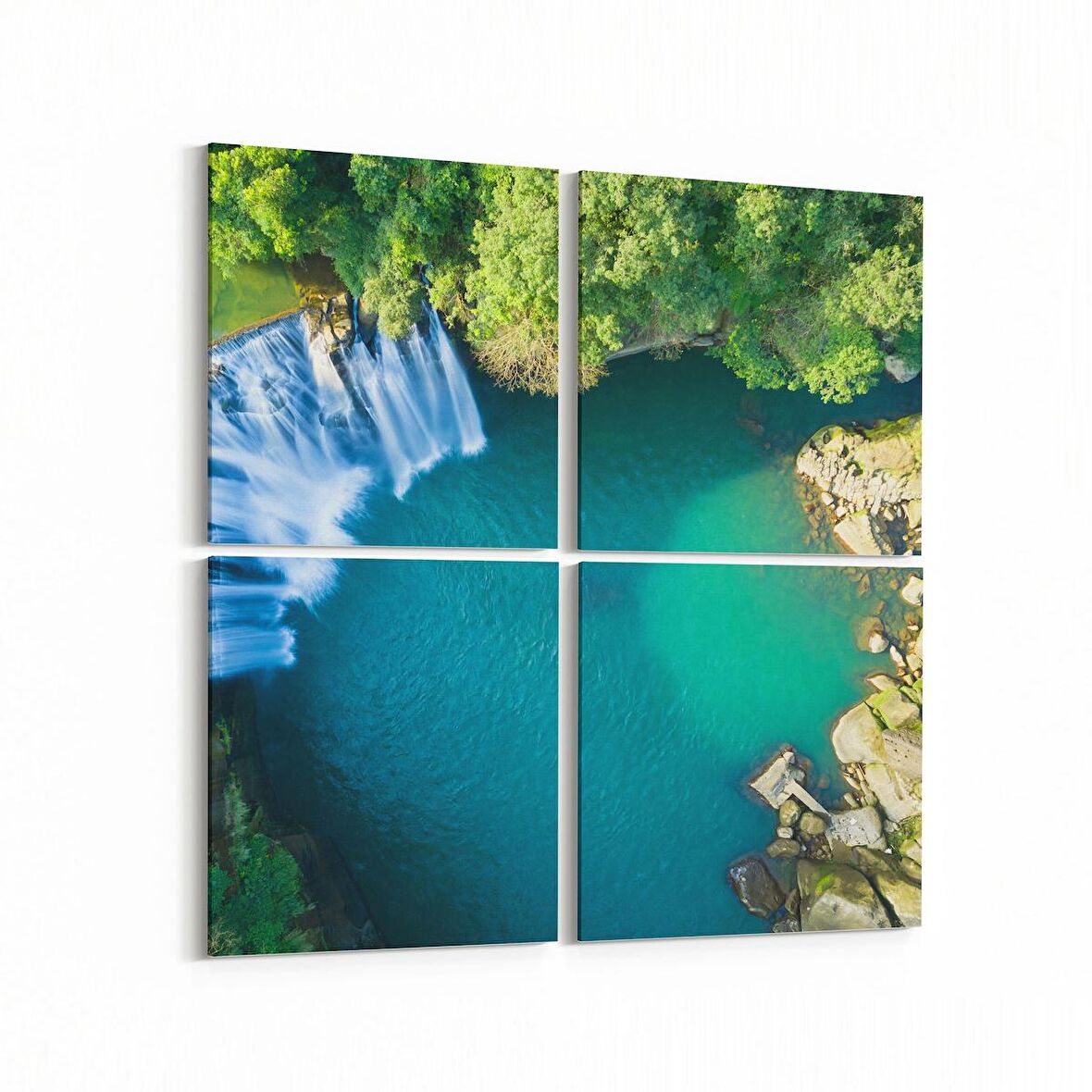 Olla 13182K4 Doğa / Manzara Görseli Kare 4'lü Kanvas Tablo (Ölçü: 145X145)
