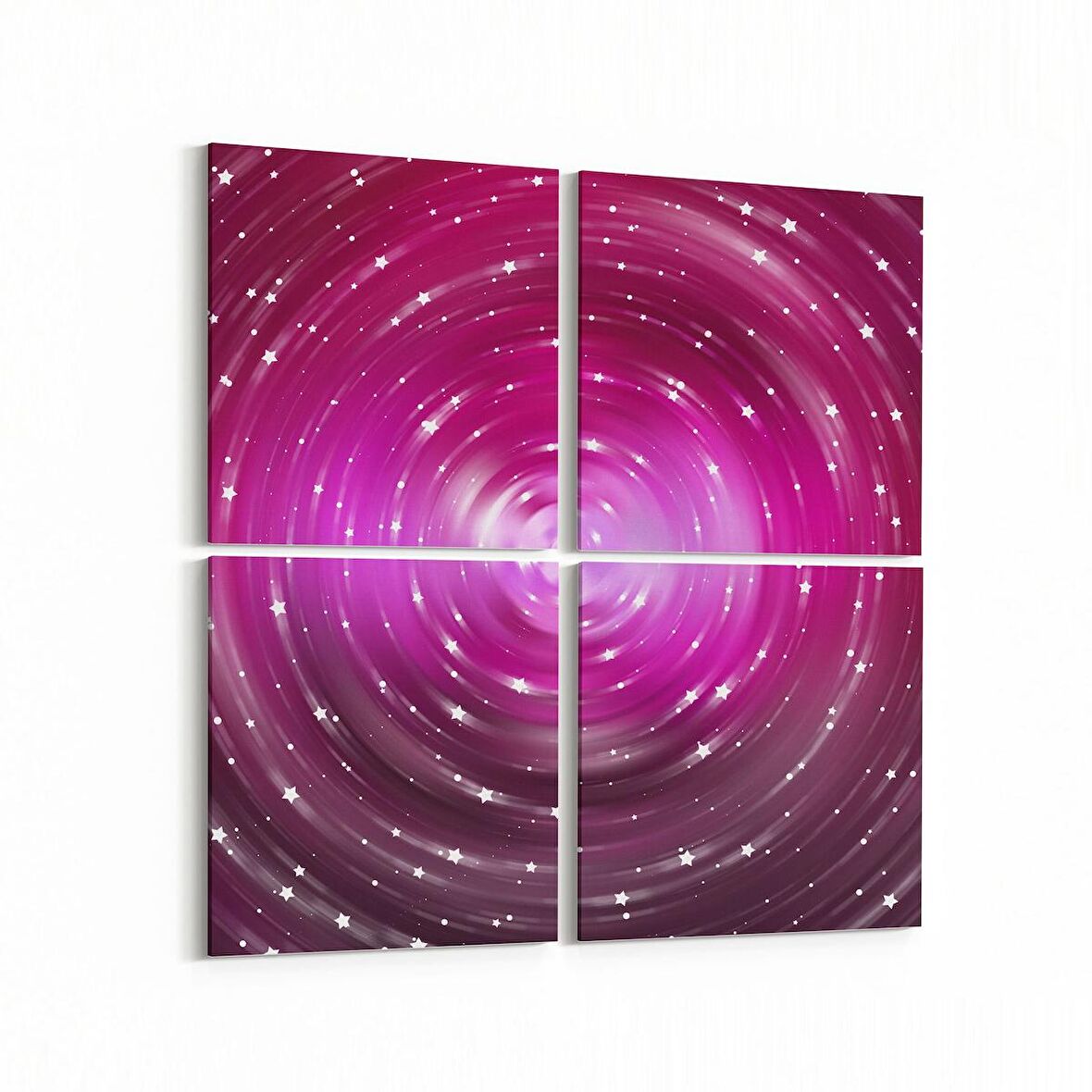 Olla 10375K4 Abstract Görsel Kare 4'lü Kanvas Tablo (Ölçü: 145X145)