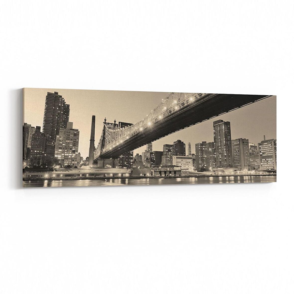 Olla 18268YI Yapı Görseli Yatay İnce Kanvas Tablo (Ölçü: 90X30)