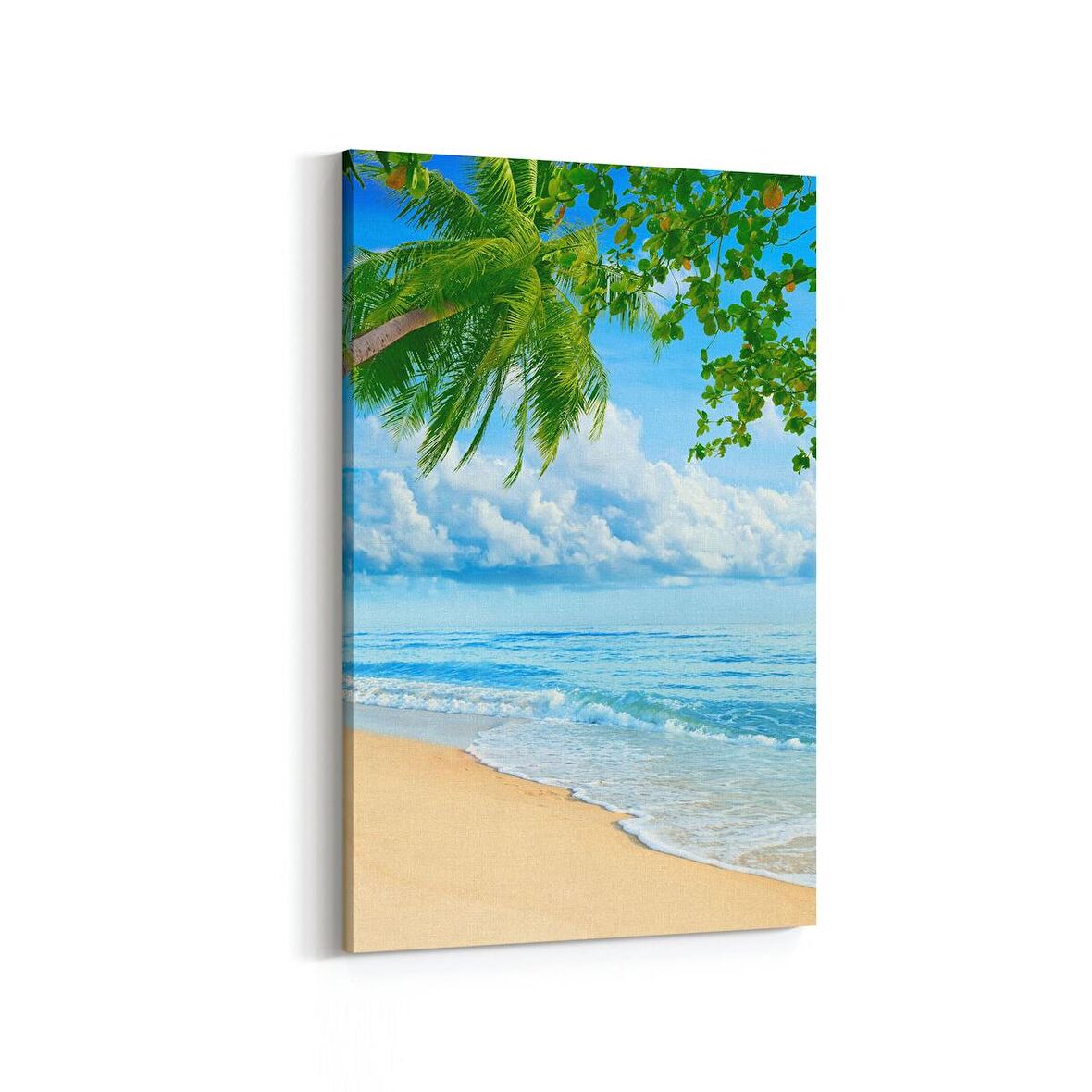 Olla 16344D Kumsal / Sahil Görseli Dikey Kanvas Tablo (Ölçü: 60X90)