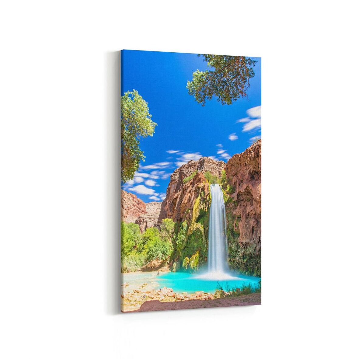 Olla 13510DD Doğa / Manzara Görseli Dikey Dar Kanvas Tablo (Ölçü: 40X80)