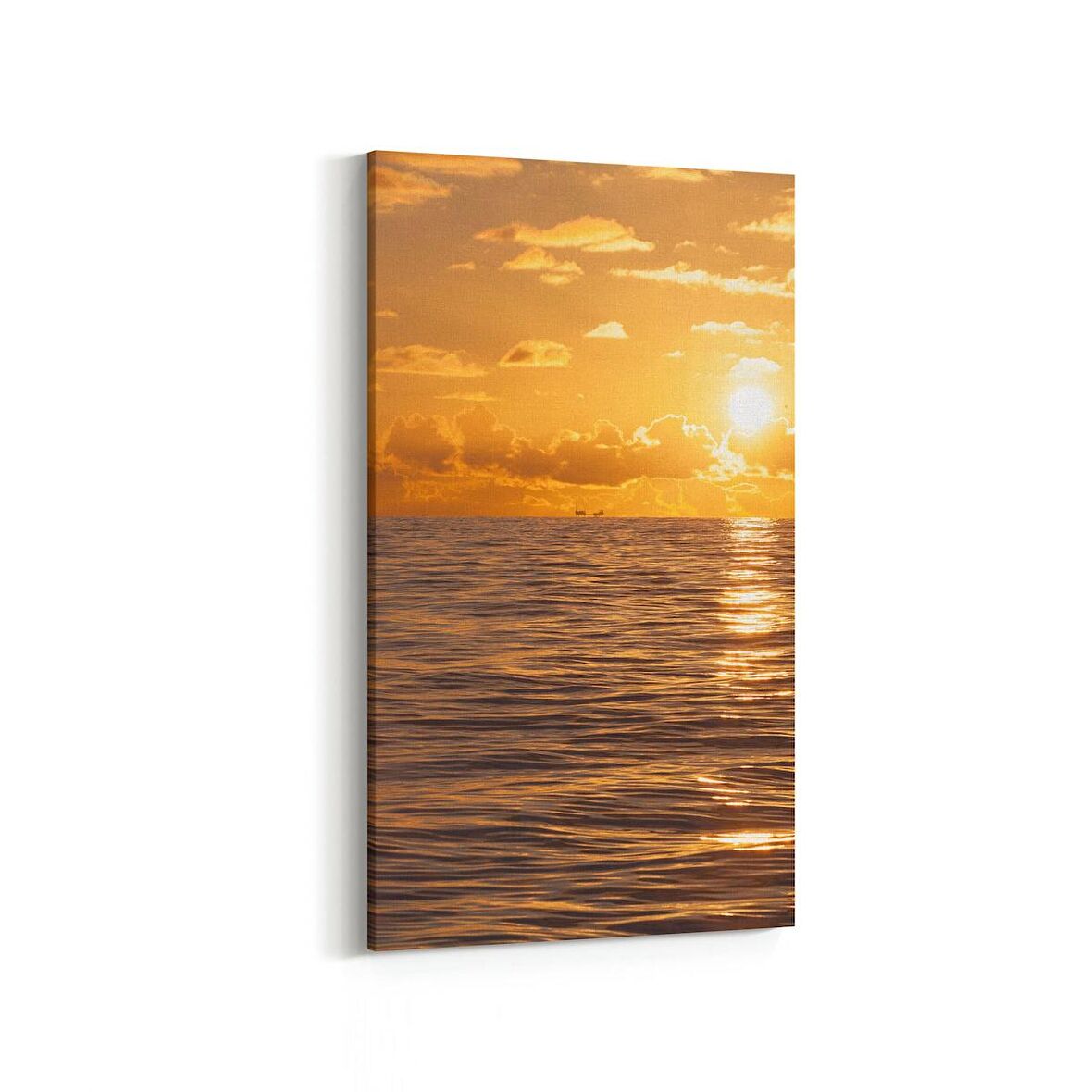 Olla 16007DD Günbatımı Görseli Dikey Dar Kanvas Tablo (Ölçü: 60X120)