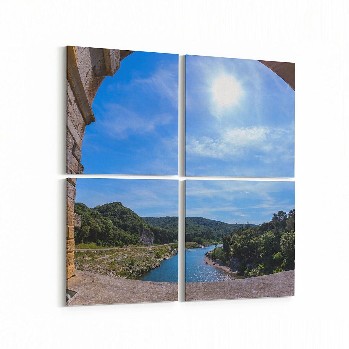 Olla 13909K4 Doğa / Manzara Görseli Kare 4'lü Kanvas Tablo (Ölçü: 125X125)