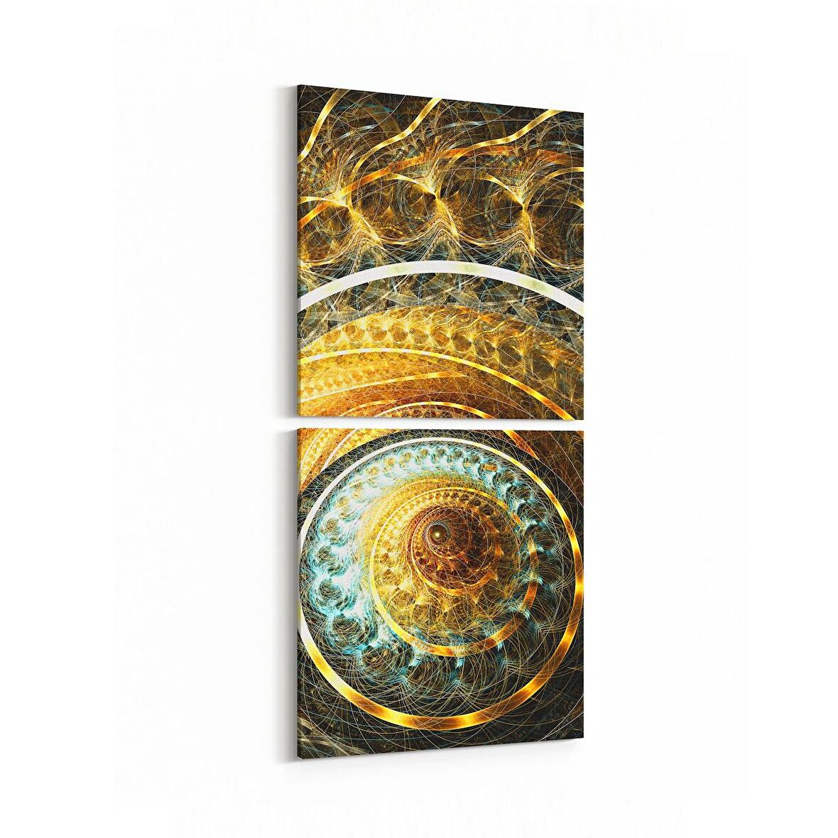 Olla 10206K2D Abstract Görsel Kare 2'li Dikey Kanvas Tablo (Ölçü: 30X65)