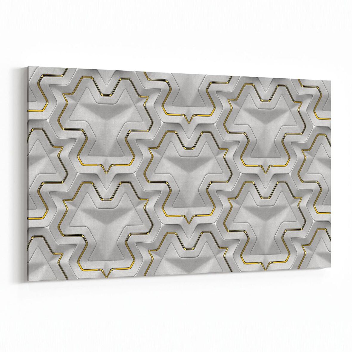 Olla 14950Y Geometrik Desen Görseli Yatay Kanvas Tablo (Ölçü: 70X50)