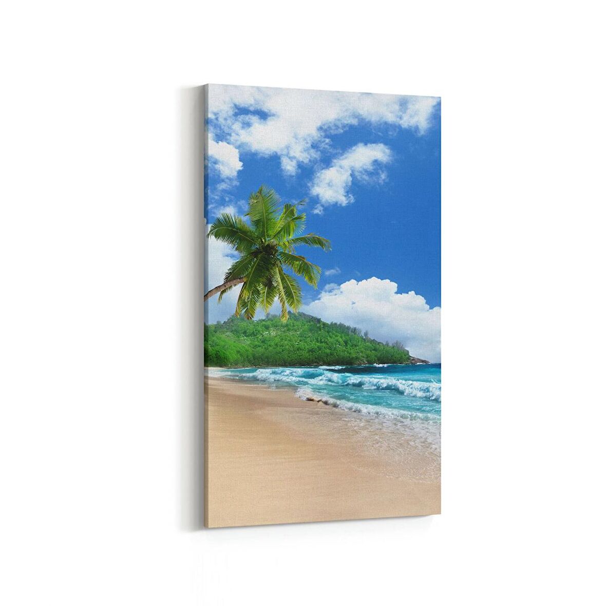 Olla 16380DD Kumsal / Sahil Görseli Dikey Dar Kanvas Tablo (Ölçü: 30X60)