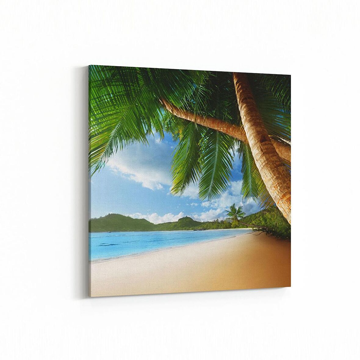 Olla 16375K Kumsal / Sahil Görseli Kare Kanvas Tablo (Ölçü: 25X25)