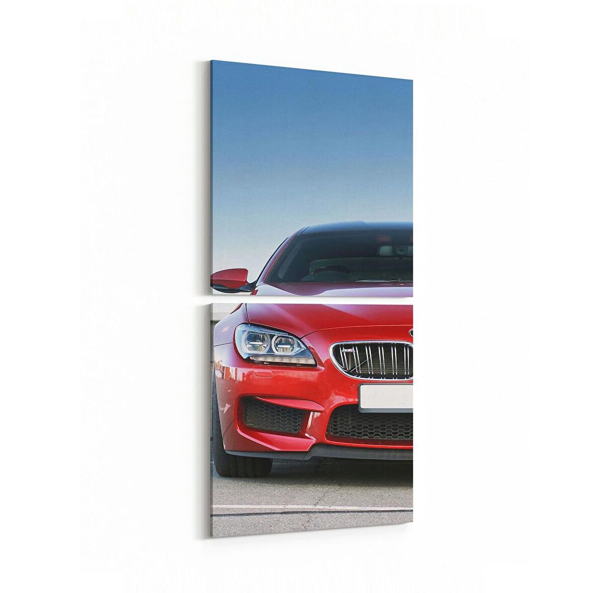 Olla 12346K2D Araç Görseli Kare 2'li Dikey Kanvas Tablo (Ölçü: 30X65)