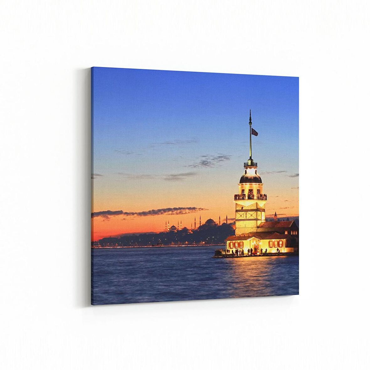 Olla 17926K Yapı Görseli Kare Kanvas Tablo (Ölçü: 25X25)