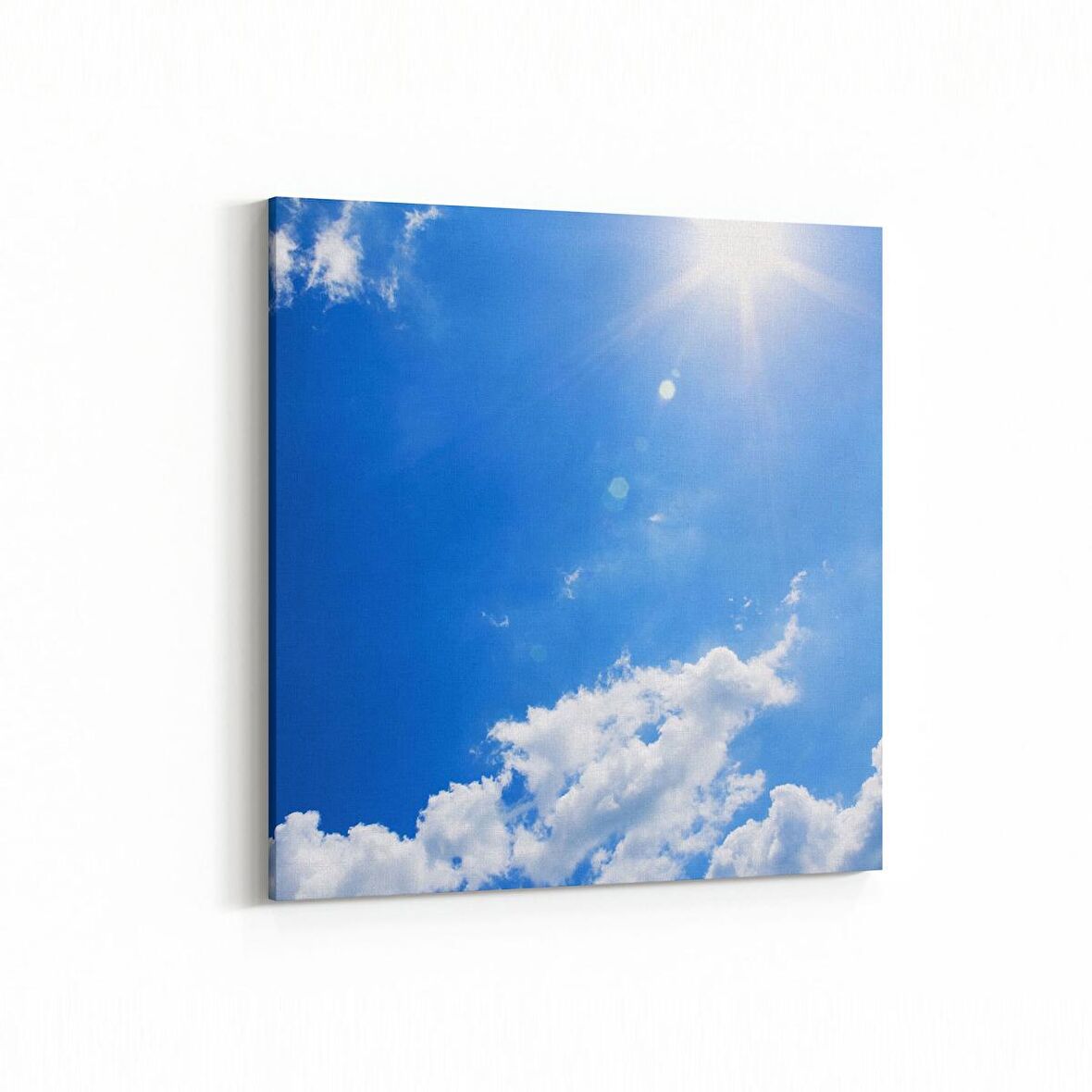 Olla 15395K Gökyüzü Bulut Görseli  Kare Kanvas Tablo (Ölçü: 25X25)