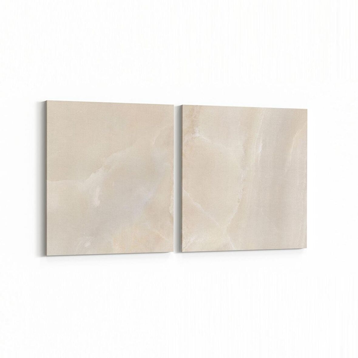 Olla 16656K2Y Mermer Desen Görsel Kare 2'li Yatay Kanvas Tablo (Ölçü: 125X60)