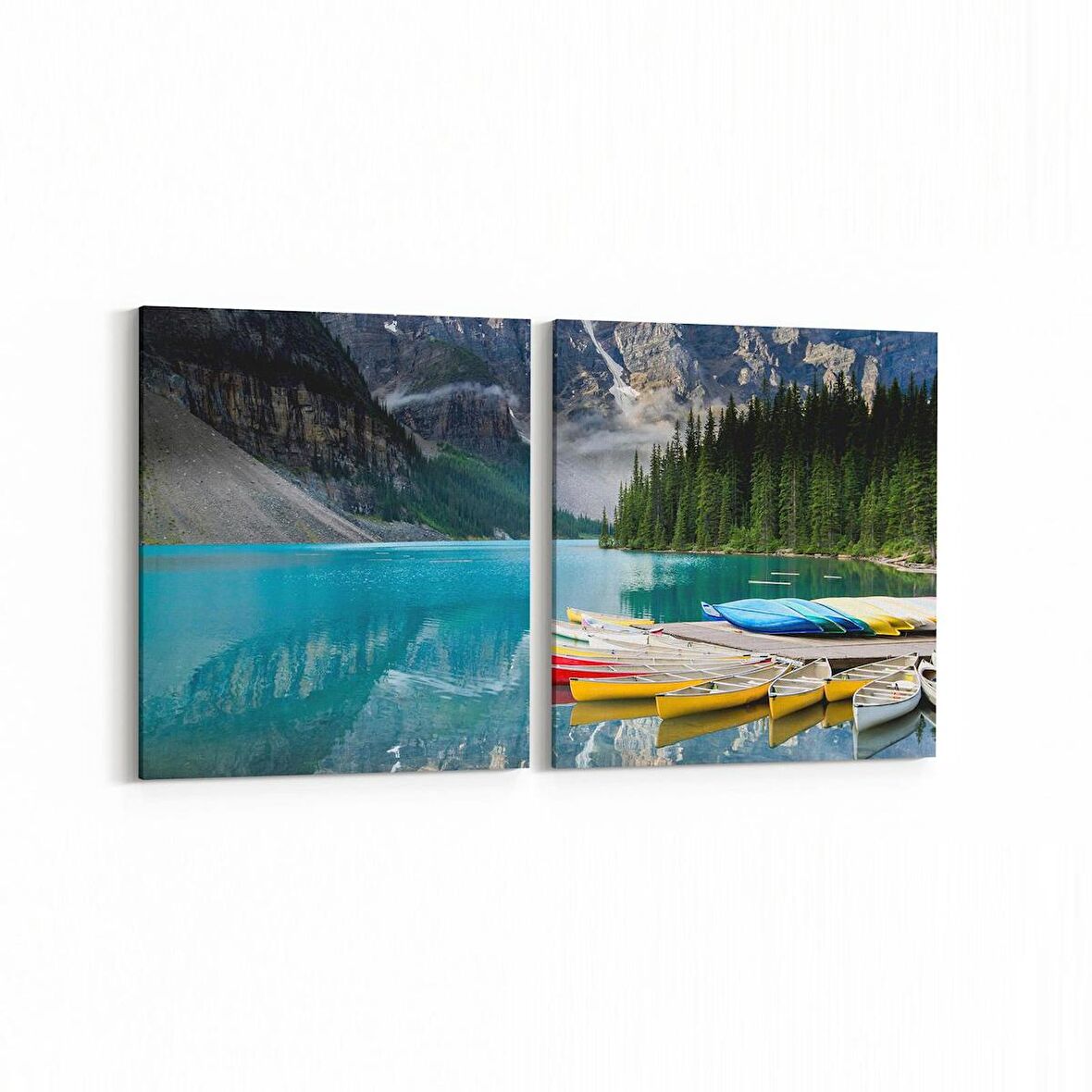 Olla 14210K2Y Doğa / Manzara Görseli Kare 2'li Yatay Kanvas Tablo (Ölçü: 65X30)