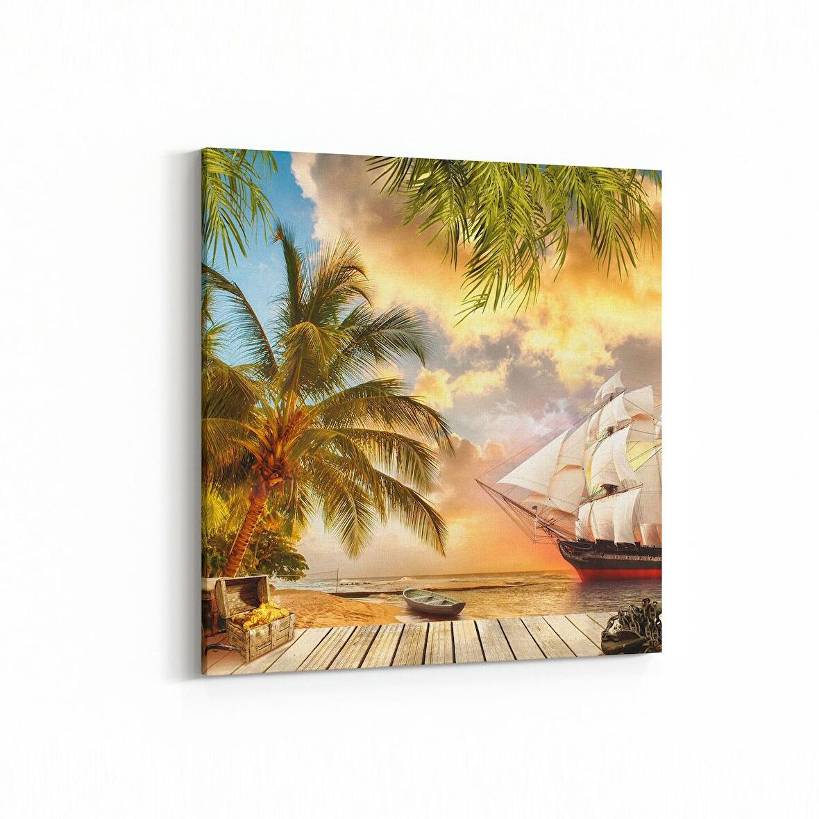 Olla 14235K Doğa / Manzara Görseli Kare Kanvas Tablo (Ölçü: 25X25)