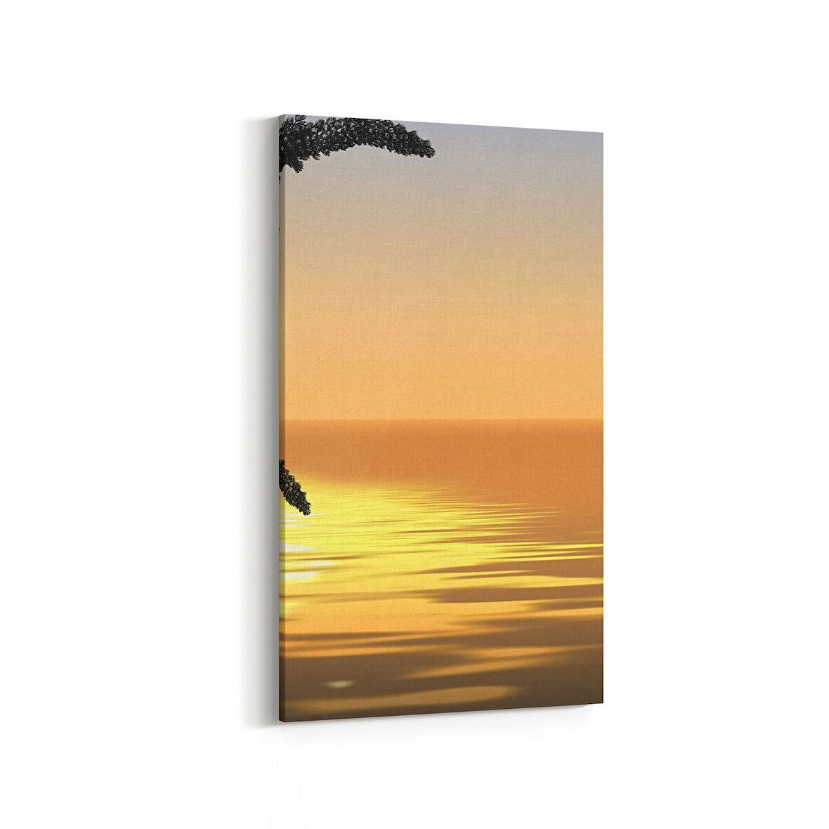 Olla 16137DD Günbatımı Görseli Dikey Dar Kanvas Tablo (Ölçü: 30X60)