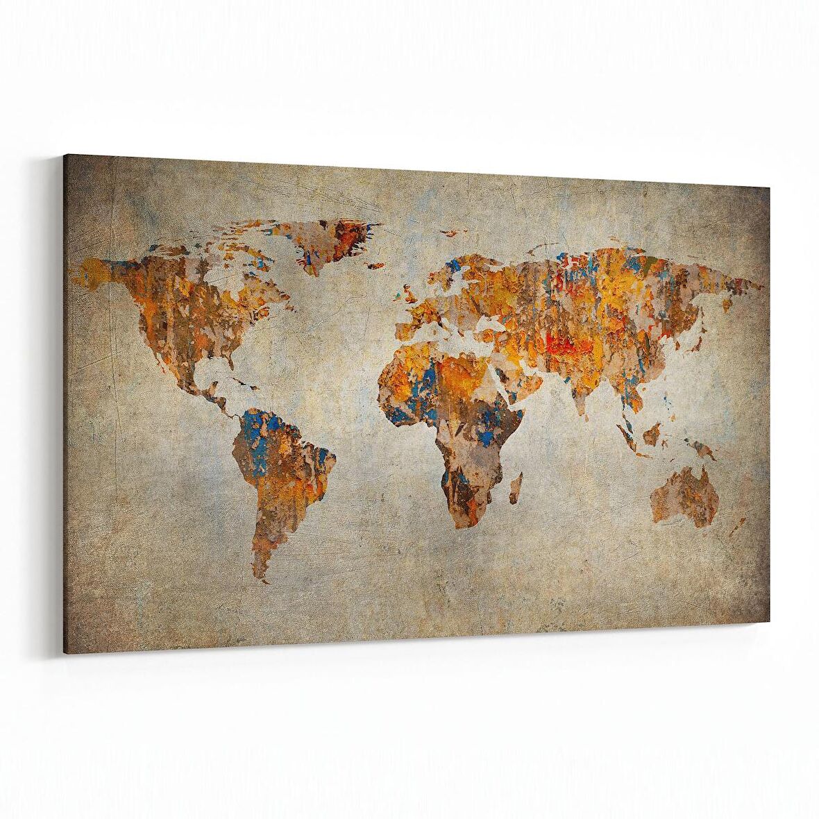 Olla 16149Y Harita Görseli Yatay Kanvas Tablo (Ölçü: 30X20)