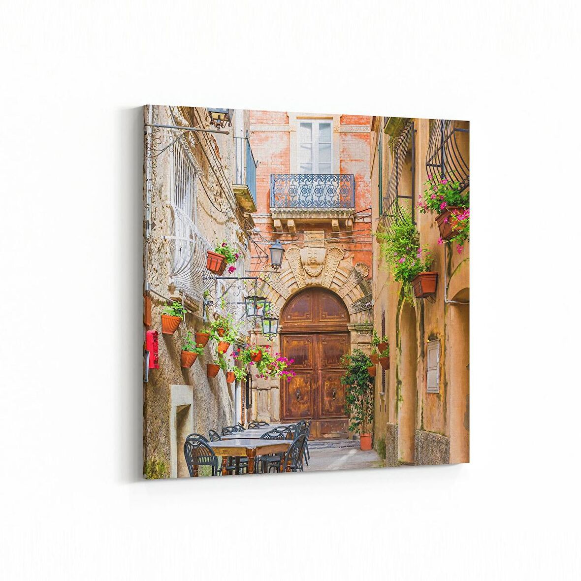 Olla 18811K Yapı Görseli Kare Kanvas Tablo (Ölçü: 25X25)