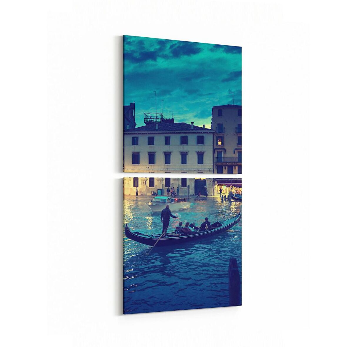 Olla 18451KD Yapı Görseli Kare 2'li Dikey Kanvas Tablo (Ölçü: 30X65)