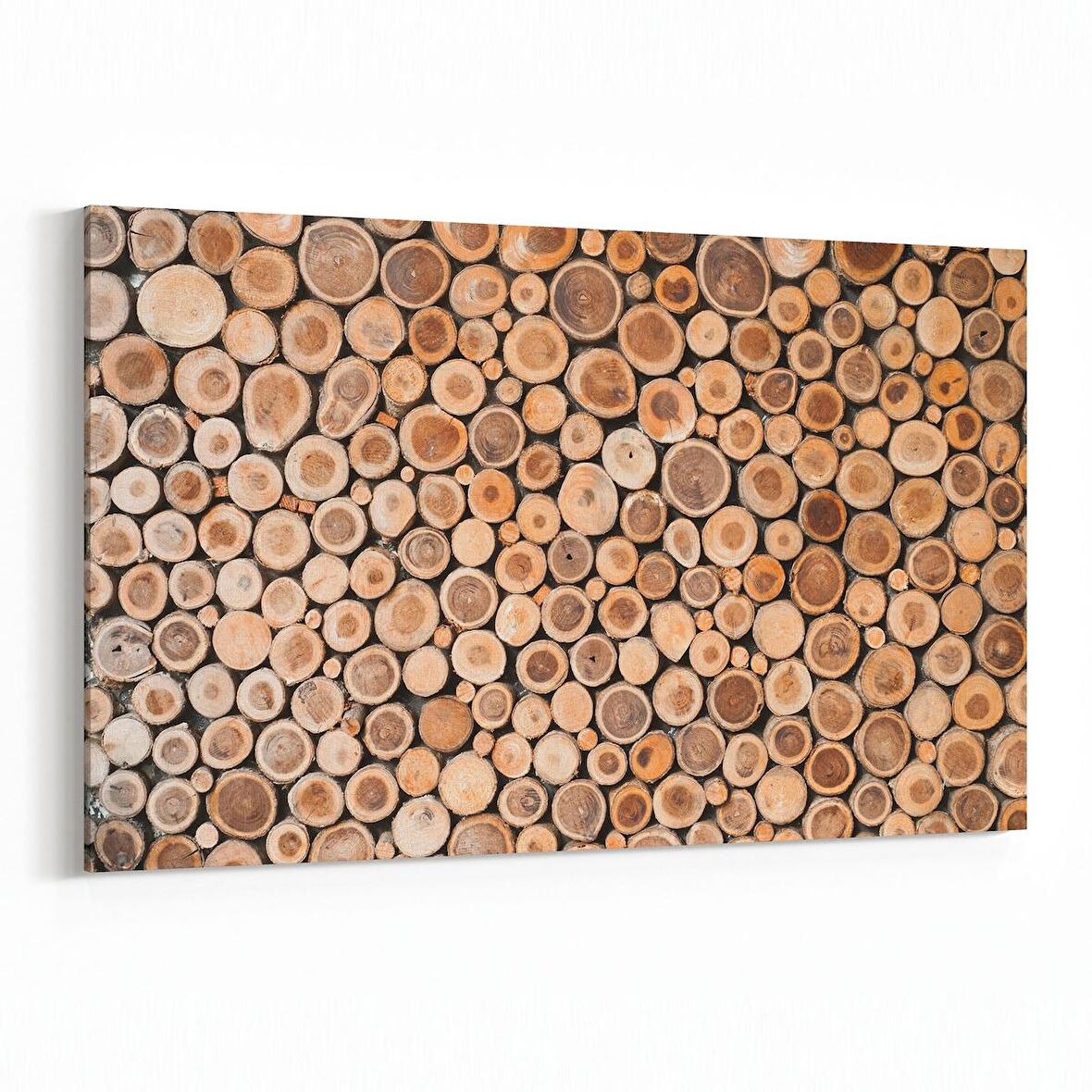 Olla 12049Y Ahşap Desen Görseli Yatay Kanvas Tablo (Ölçü: 70X50)