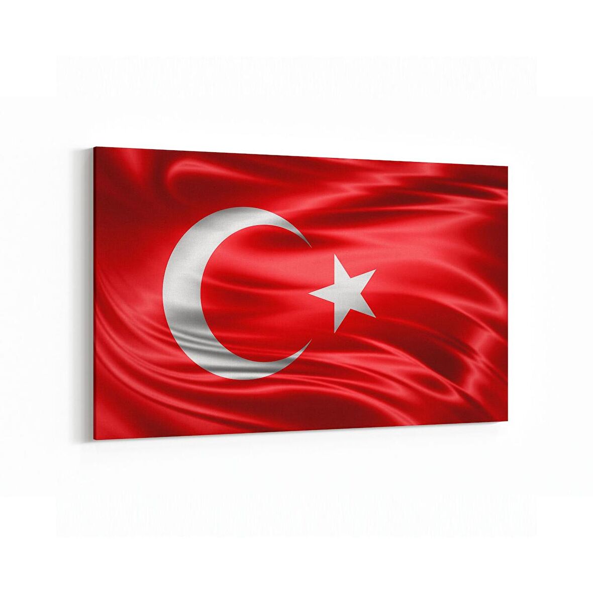 Olla 17553Y Türk Bayrağı Görseli Yatay Kanvas Tablo (Ölçü: 150X100)