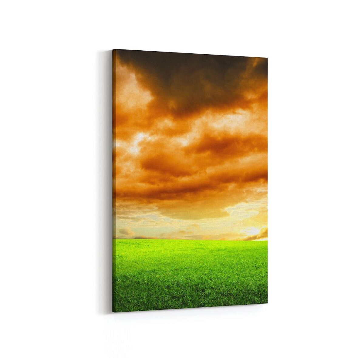 Olla 16024D Günbatımı Görseli Dikey Kanvas Tablo (Ölçü: 80X120)