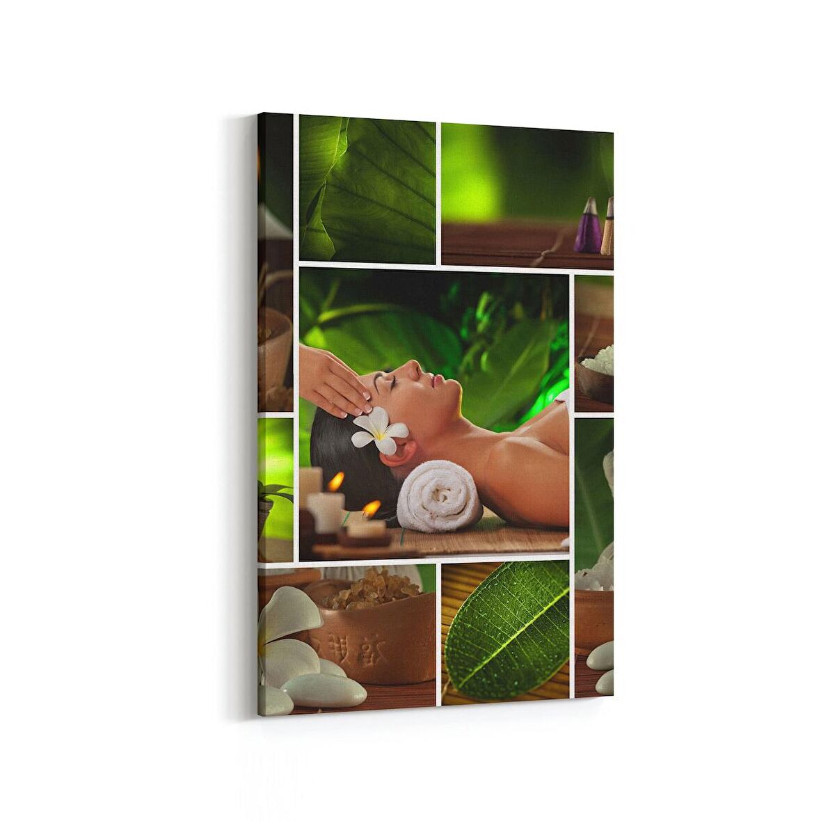 Olla 17048D Spa / Masaj Görseli Dikey Kanvas Tablo (Ölçü: 80X120)