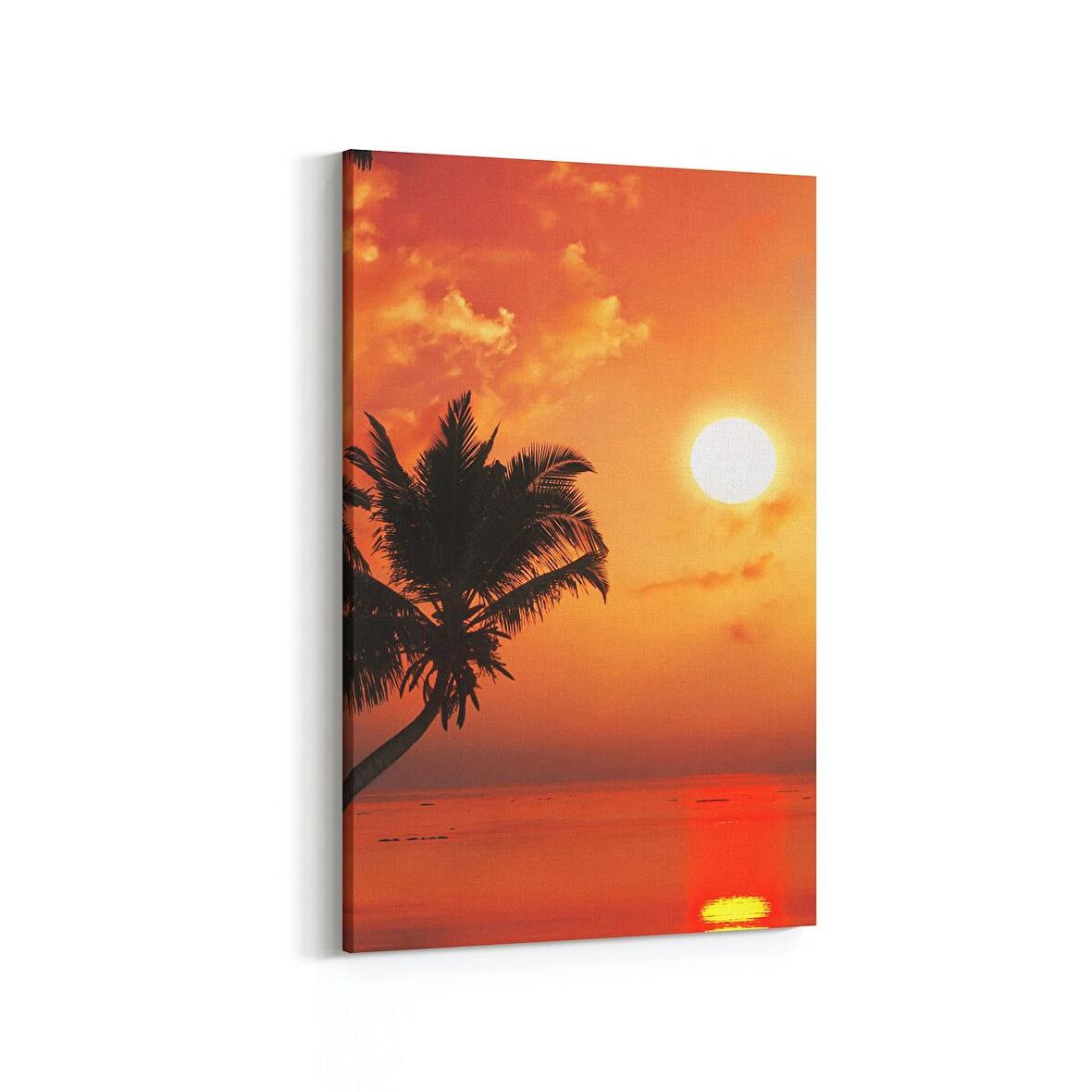 Olla 15947D Günbatımı Görseli Dikey Kanvas Tablo (Ölçü: 60X90)