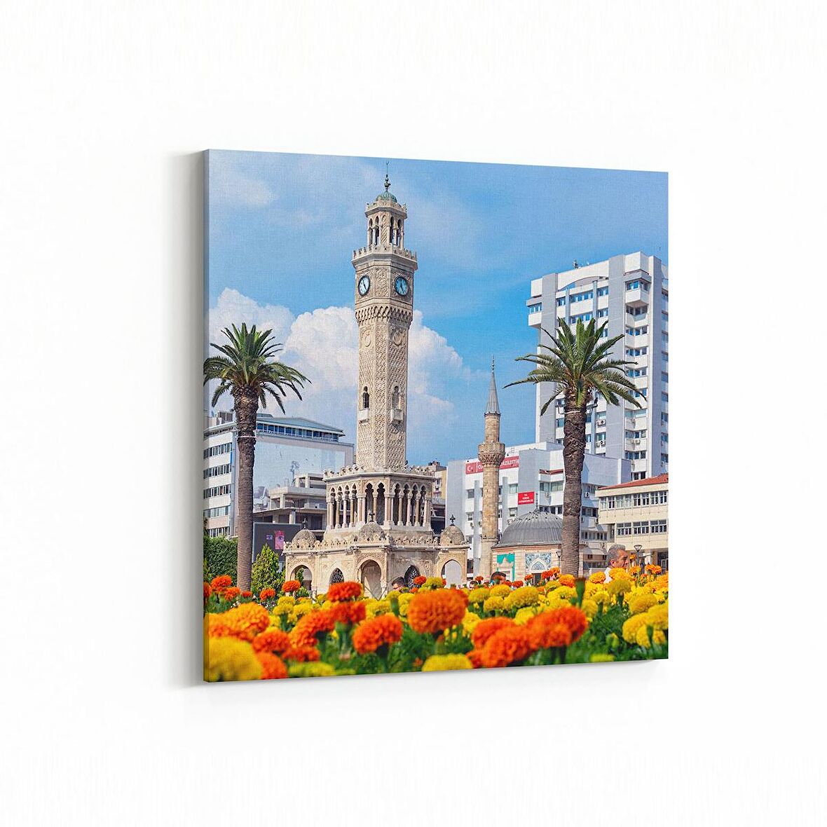 Olla 17952K Yapı Görseli Kare Kanvas Tablo (Ölçü: 60X60)