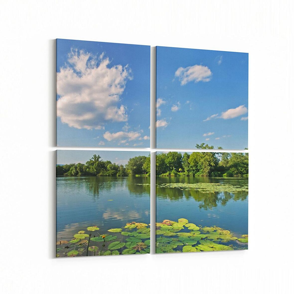 Olla 14483K4 Doğa / Manzara Görseli Kare 4'lü Kanvas Tablo (Ölçü: 145X145)