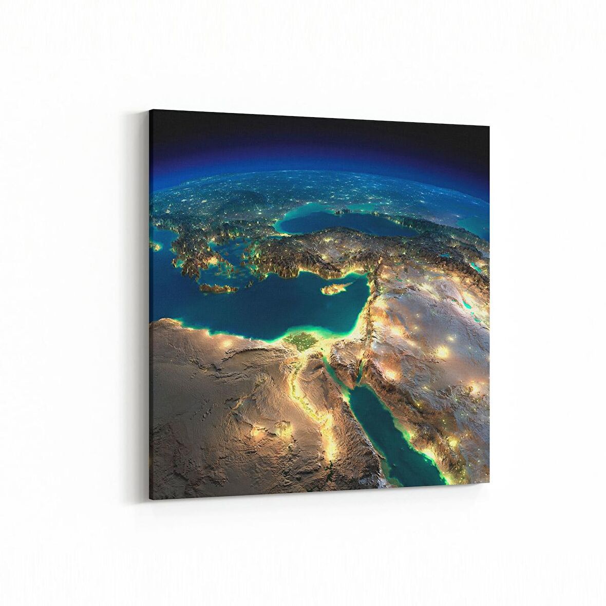 Olla 17627K Uzay Görseli Kare Kanvas Tablo (Ölçü: 25X25)