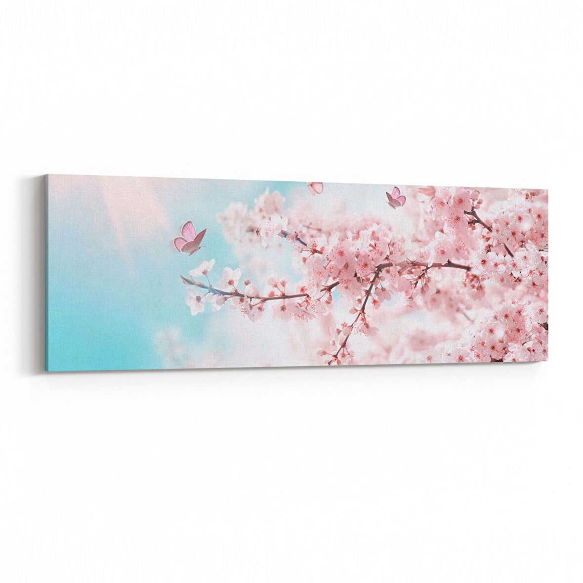 Olla 10547YI Ağaç Görseli Yatay İnce Kanvas Tablo (Ölçü: 90X30)