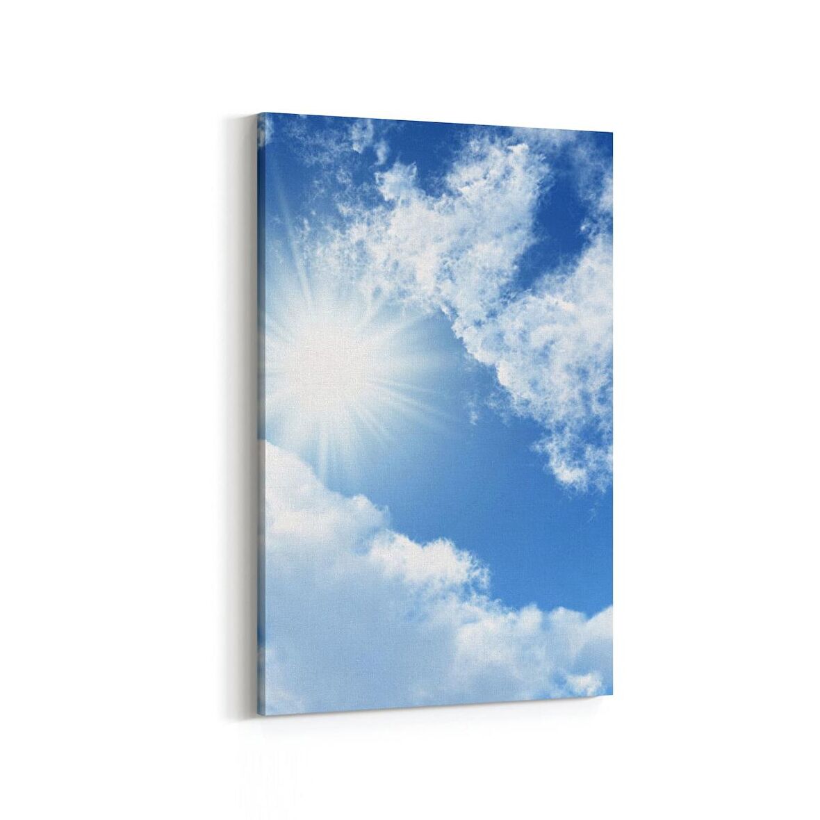 Olla 15424D Gökyüzü Bulut Görseli  Dikey Kanvas Tablo (Ölçü: 100X150)